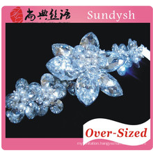 sparkling crystal zircon shinny flower statement bracelet